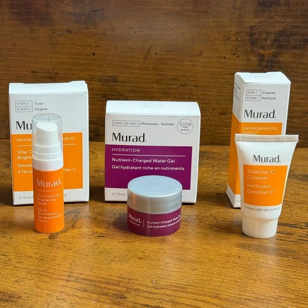 Murad Hydration and Brightening Serum Set - Orange, Pink, White